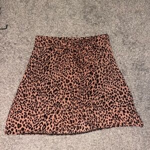 Pink cheetah skirt
